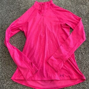 UNDER ARMOUR ladies women cold gear pink zip Medium